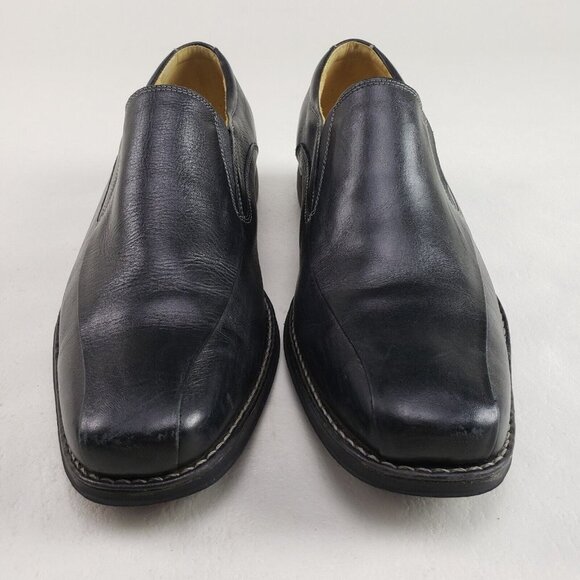 Sandro Moscoloni Edwin Leather Loafer Mens 11.5 Black Slip On Dress Casual Shoe - Picture 5 of 12
